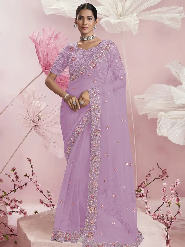 Suha_Womens_Premium_Fashion_Ethnic_Purple_Color_Saree