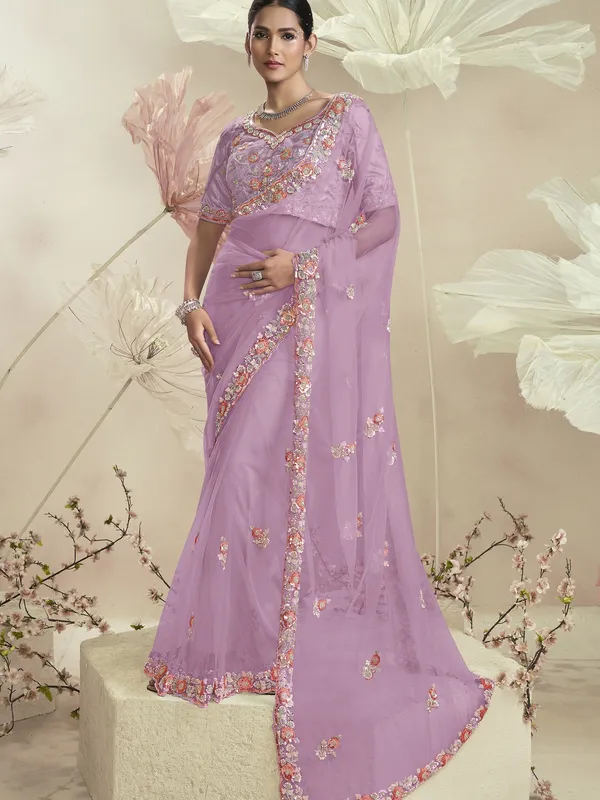 Suha_Womens_Premium_Fashion_Ethnic_Purple_Color_Saree