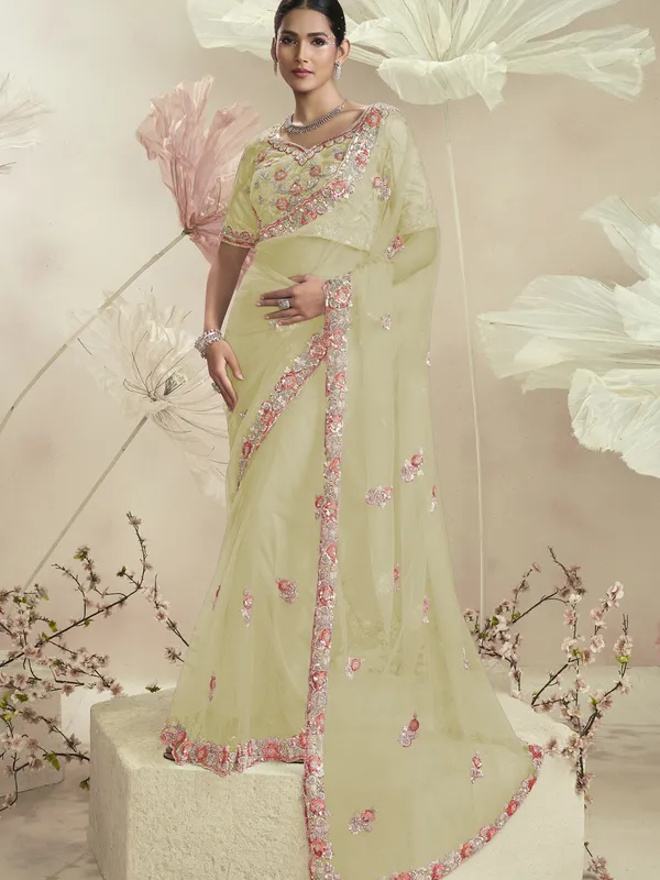 Suha_Womens_Premium_Fashion_Ethnic_Yellow_Color_Saree