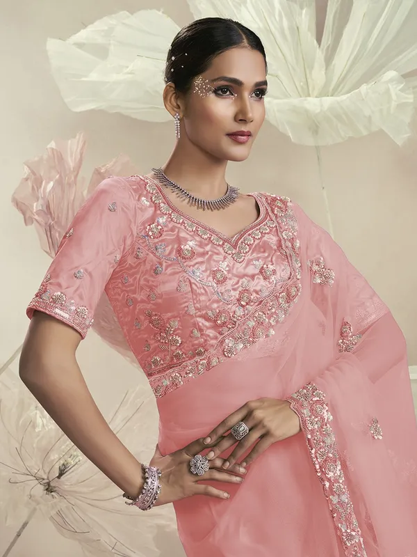 Suha_Womens_Premium_Fashion_Ethnic_Pink_Color_Saree