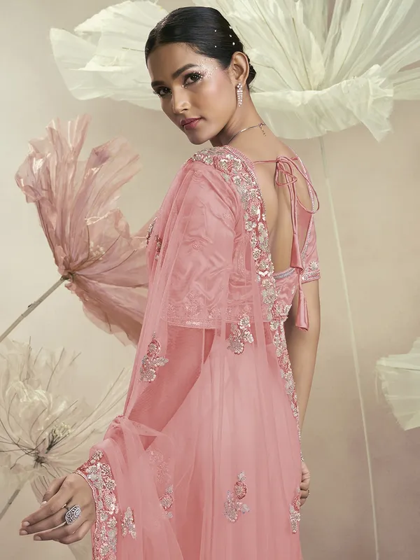Suha_Womens_Premium_Fashion_Ethnic_Pink_Color_Saree
