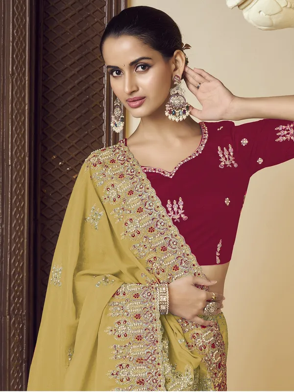 Suha_Womens_Premium_Fashion_Ethnic_Yellow_Color_Saree