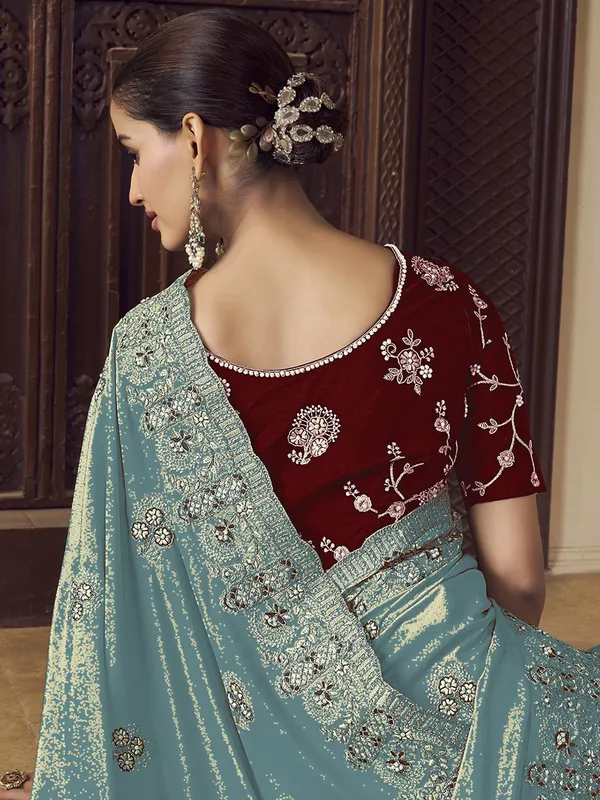 Suha_Womens_Premium_Fashion_Ethnic_Green_Color_Saree