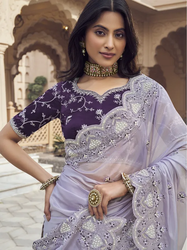 Suha_Womens_Premium_Fashion_Ethnic_Purple_Color_Saree