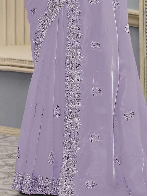Suha_Womens_Premium_Fashion_Ethnic_Lavender_Color_Saree
