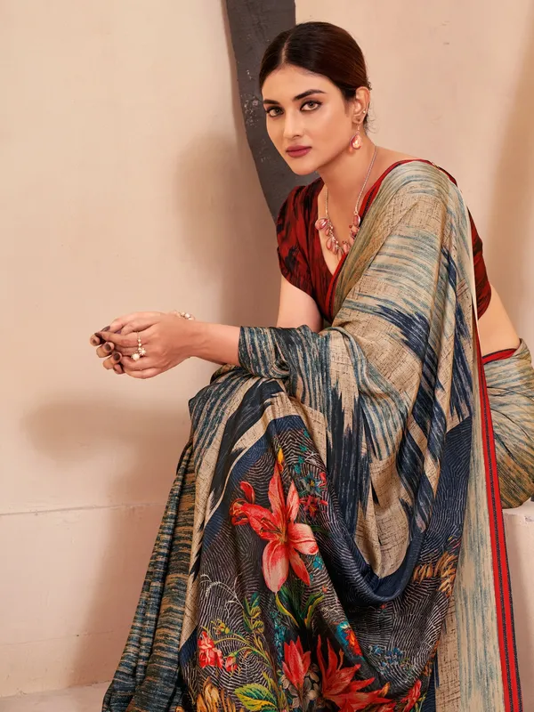 Suha_Womens_Fashion_Ethnic_Multicolor_Printed_Saree
