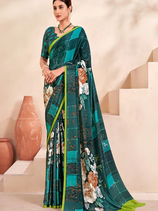 Suha_Womens_Fashion_Ethnic_Multicolor_Printed_Saree
