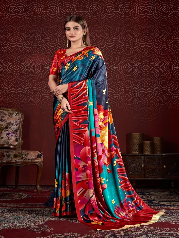 Suha_Womens_Fashion_Ethnic_Multicolor_Printed_Saree