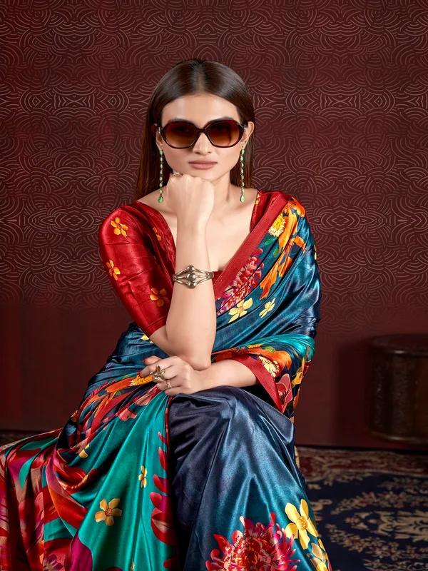 Suha_Womens_Fashion_Ethnic_Multicolor_Printed_Saree