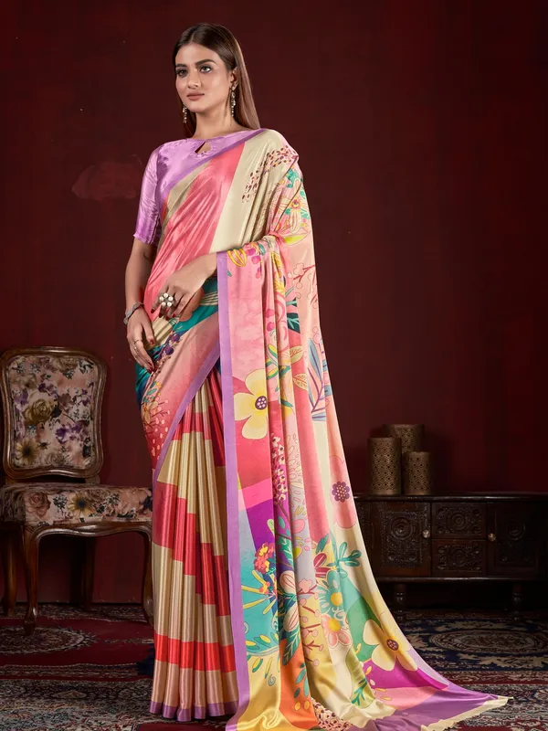 Suha_Womens_Fashion_Ethnic_Multicolor_Printed_Saree