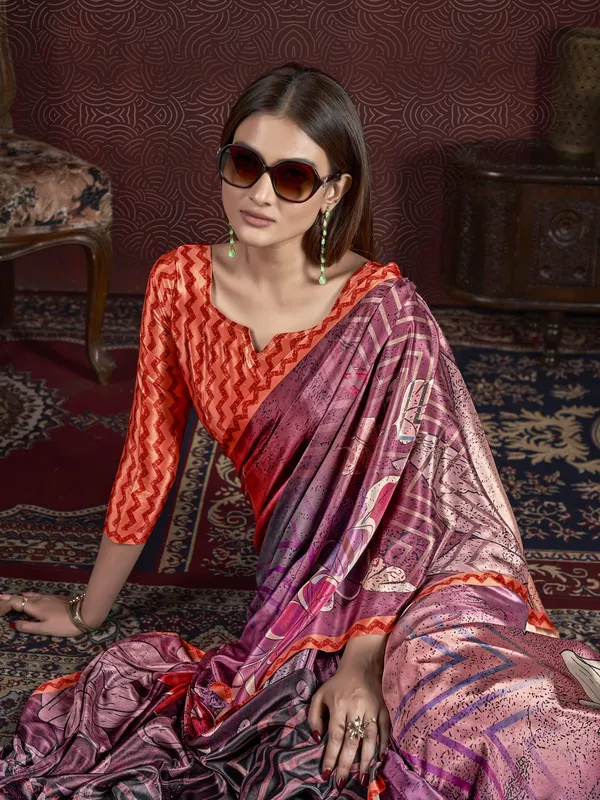 Suha_Womens_Fashion_Ethnic_Multicolor_Printed_Saree
