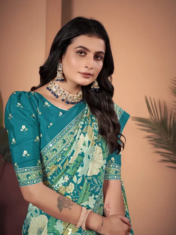 Suha_Womens_Fashion_Ethnic_Multicolor_Printed_Saree