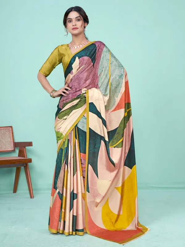 Suha_Womens_Fashion_Ethnic_Multicolor_Printed_Saree