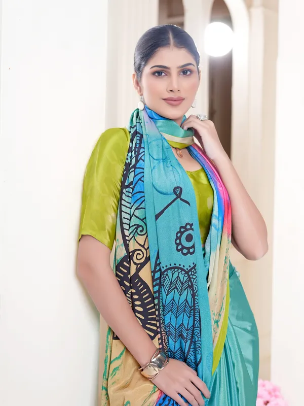 Suha_Womens_Fashion_Ethnic_Multicolor_Printed_Saree