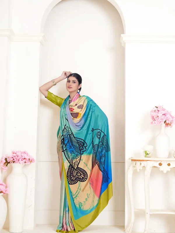 Suha_Womens_Fashion_Ethnic_Multicolor_Printed_Saree