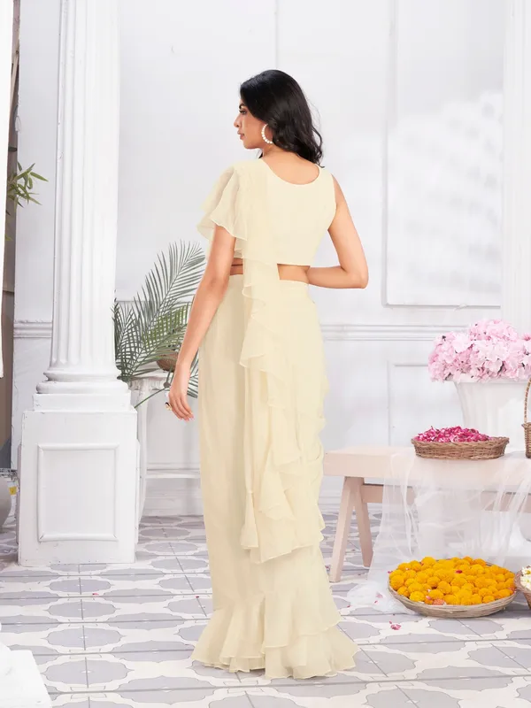 Suha_Womens_Fashion_Ethnic_Ready_to_Wear_Embroidered_Cream_Color_Saree