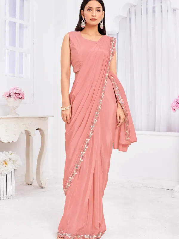 Suha_Womens_Fashion_Ethnic_Ready_to_Wear_Embroidered_Pink_Color_Saree