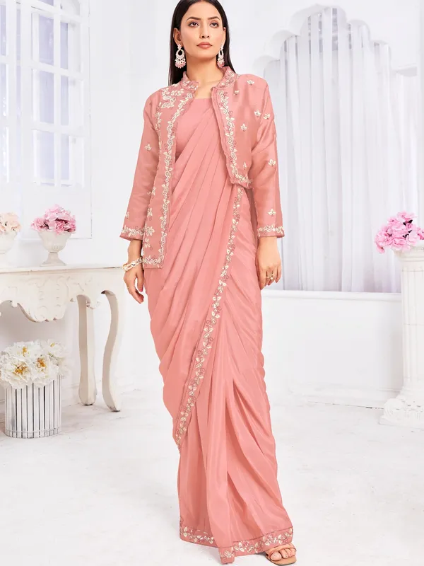 Suha_Womens_Fashion_Ethnic_Ready_to_Wear_Embroidered_Pink_Color_Saree