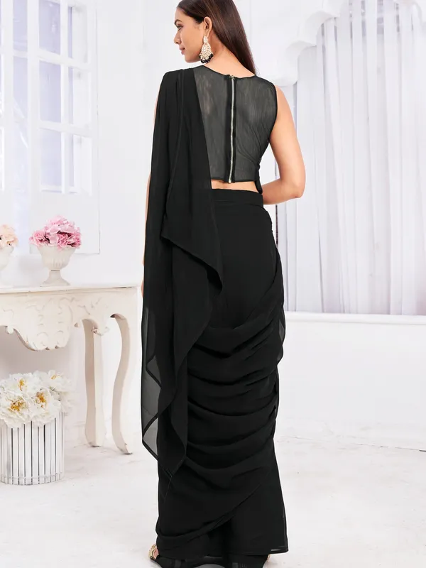 Suha_Womens_Fashion_Ethnic_Ready_to_Wear_Embroidered_Black_Color_Saree