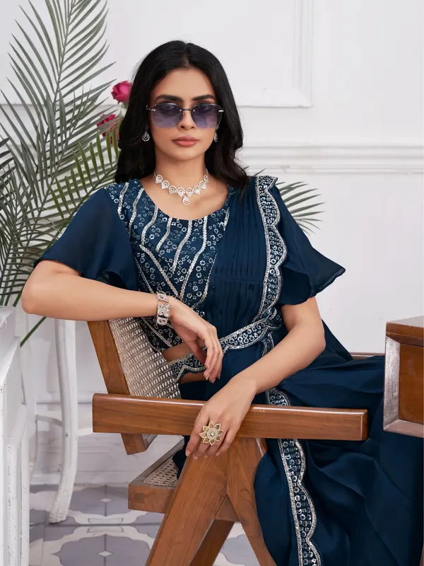 Suha_Womens_Fashion_Ethnic_Ready_to_Wear_Embroidered_Blue_Color_Saree
