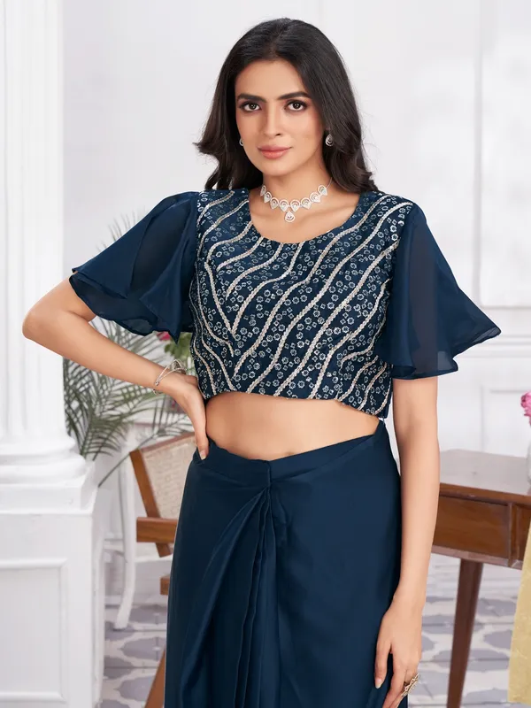 Suha_Womens_Fashion_Ethnic_Ready_to_Wear_Embroidered_Blue_Color_Saree