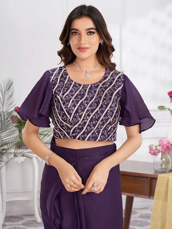 Suha_Womens_Fashion_Ethnic_Ready_to_Wear_Embroidered_Purple_Color_Saree