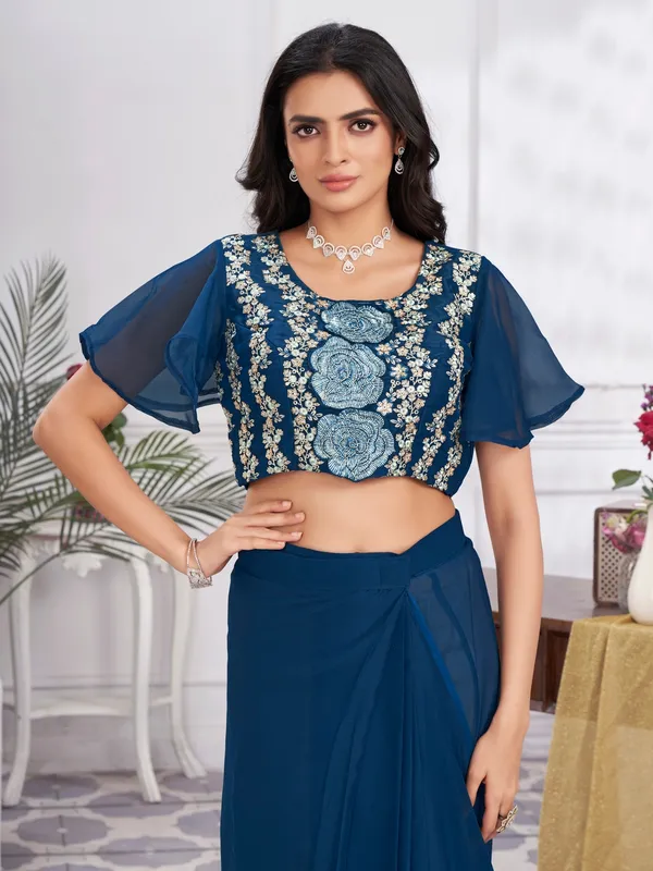 Suha_Womens_Fashion_Ethnic_Ready_to_Wear_Embroidered_Blue_Color_Saree
