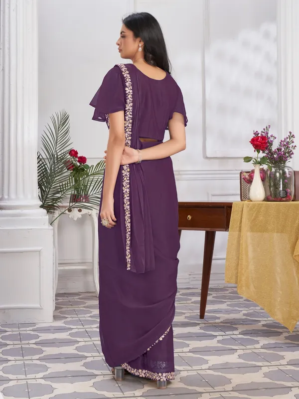 Suha_Womens_Fashion_Ethnic_Ready_to_Wear_Embroidered_Purple_Color_Saree