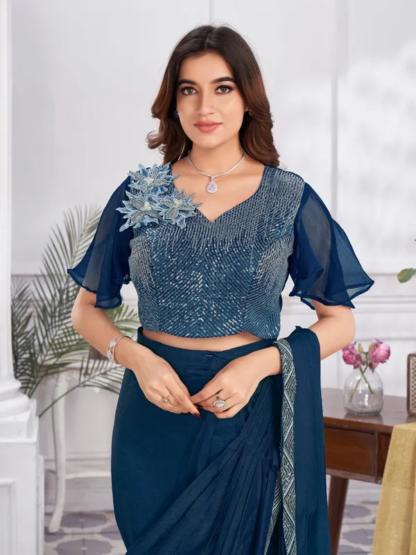 Suha_Womens_Fashion_Ethnic_Ready_to_Wear_Embroidered_Blue_Color_Saree