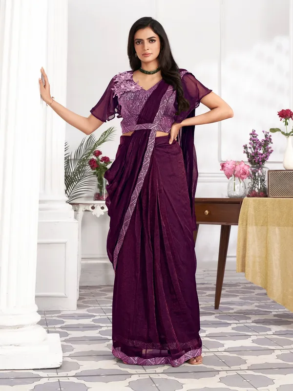 Suha_Womens_Fashion_Ethnic_Ready_to_Wear_Embroidered_Maroon_Color_Saree
