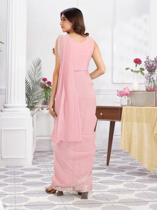 Suha_Womens_Fashion_Ethnic_Ready_to_Wear_Embroidered_Pink_Color_Saree