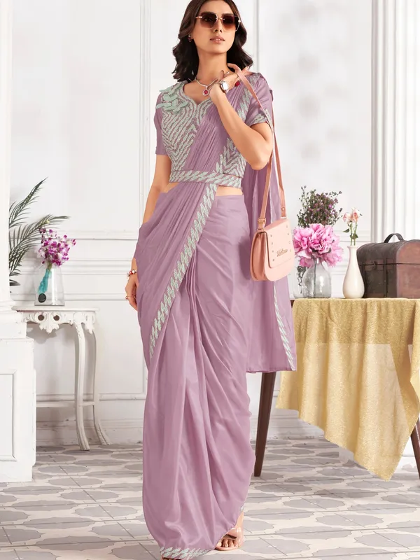 Suha_Womens_Fashion_Ethnic_Ready_to_Wear_Embroidered_Mauve_Color_Saree