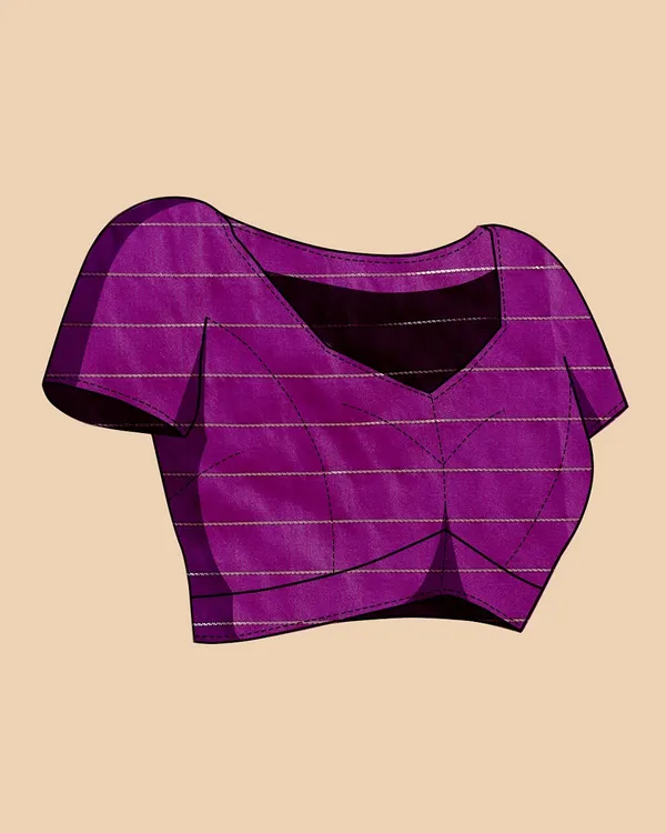 Purple_Cotton_Silk_Woven_Kanjivaram_Saree_With_Unstitched_Blouse_For_Women