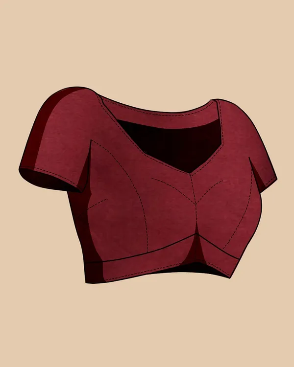 Maroon_Cotton_Silk_Woven_Kanjivaram_Saree_With_Unstitched_Blouse_For_Women