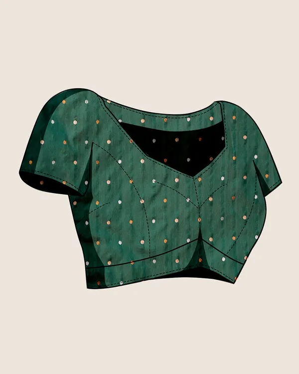 Green_Cotton_Silk_Woven_Kanjivaram_Saree_With_Unstitched_Blouse_For_Women