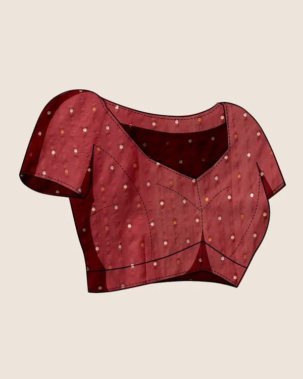 Maroon_Cotton_Silk_Woven_Kanjivaram_Saree_With_Unstitched_Blouse_For_Women