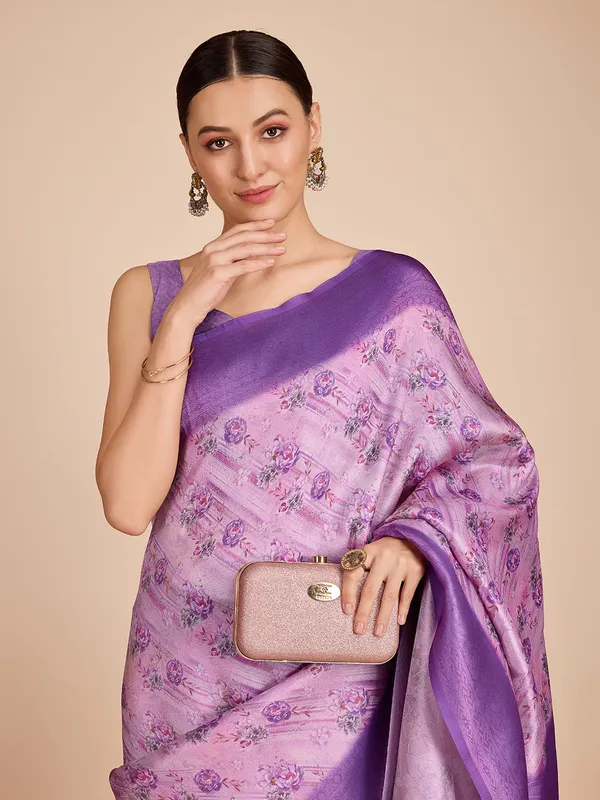 Purple_Cotton_Silk_Printed_Kota_Doria_Saree_With_Unstitched_Blouse_For_Women