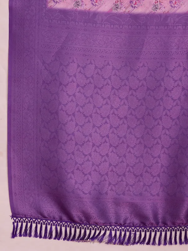 Purple_Cotton_Silk_Printed_Kota_Doria_Saree_With_Unstitched_Blouse_For_Women