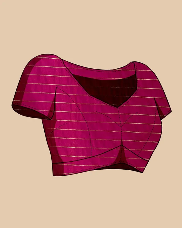 Pink_Cotton_Silk_Woven_Kanjivaram_Saree_With_Unstitched_Blouse_For_Women