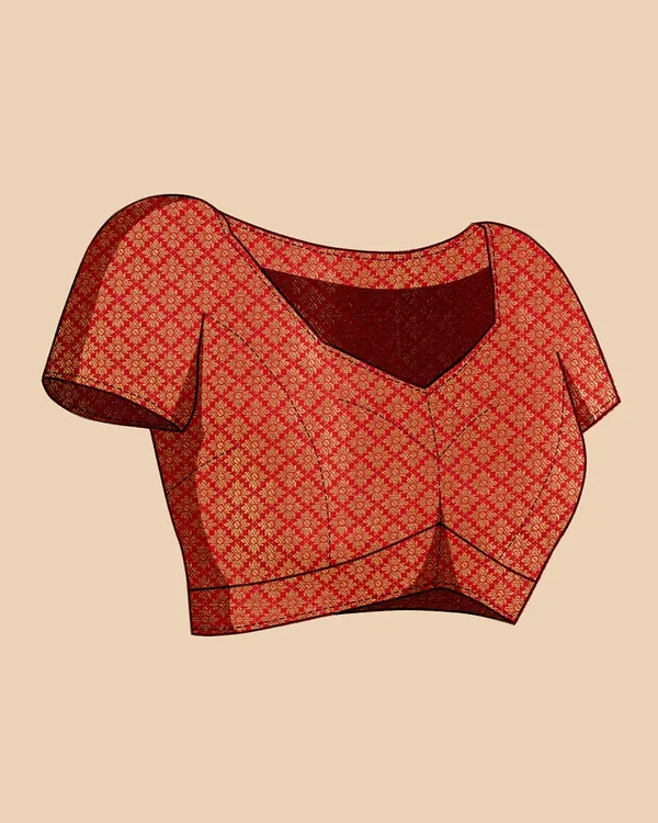 Mustard_Cotton_Silk_Woven_Banarasi_Saree_With_Unstitched_Blouse_For_Women