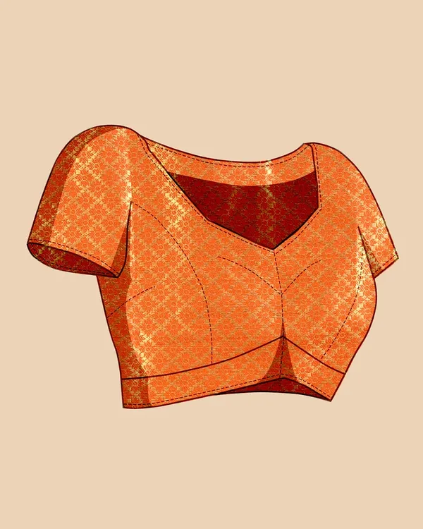 Red_Cotton_Silk_Woven_Banarasi_Saree_With_Unstitched_Blouse_For_Women