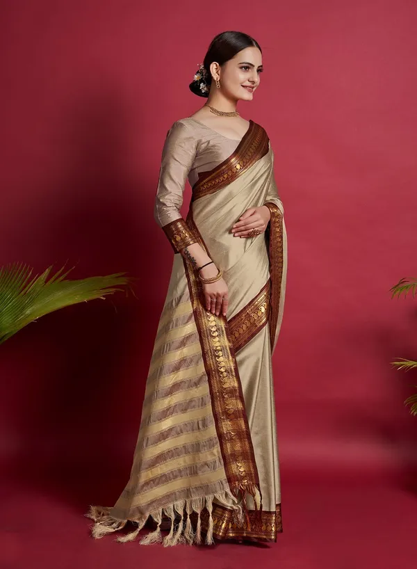 Multicolor_Cotton_Silk_Woven_Kanjivaram_Saree_With_Unstitched_Blouse_For_Women