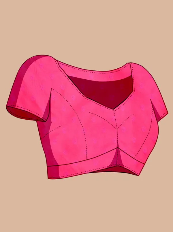 Pink_Cotton_Silk_Woven_Kanjivaram_Saree_With_Unstitched_Blouse_For_Women