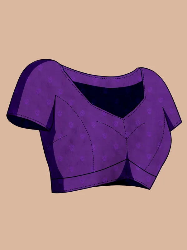 Purple_Cotton_Silk_Woven_Kanjivaram_Saree_With_Unstitched_Blouse_For_Women
