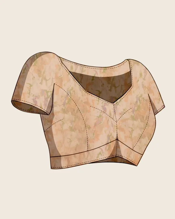 Beige_Cotton_Silk_Printed_Banarasi_Saree_With_Unstitched_Blouse_For_Women