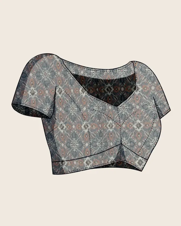 Grey_Cotton_Silk_Printed_Banarasi_Saree_With_Unstitched_Blouse_For_Women