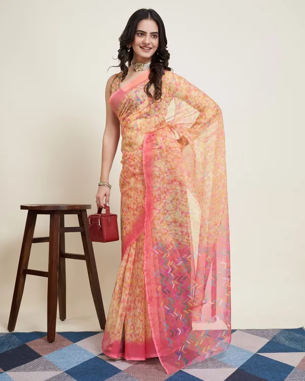 Multicolor_Cotton_Silk_Printed_Paithani_Saree_With_Unstitched_Blouse_For_Women
