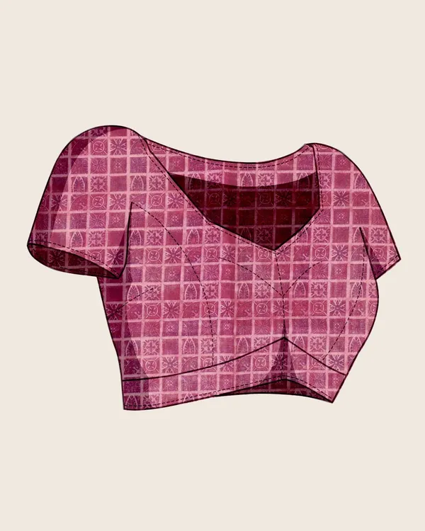 Pink_Cotton_Silk_Printed_Paithani_Saree_With_Unstitched_Blouse_For_Women