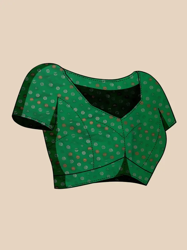 Pink_Cotton_Silk_Woven_Patola_Saree_With_Unstitched_Blouse_For_Women