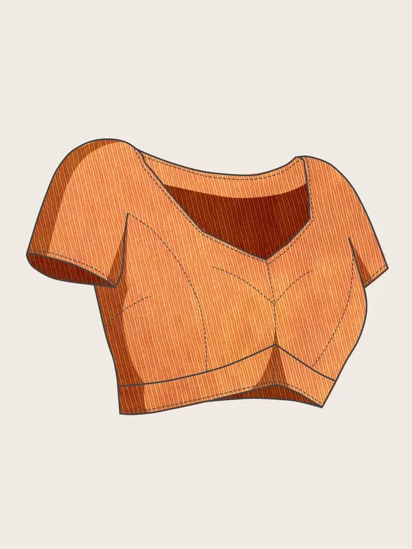 Orange_Cotton_Silk_Woven_Patola_Saree_With_Unstitched_Blouse_For_Women